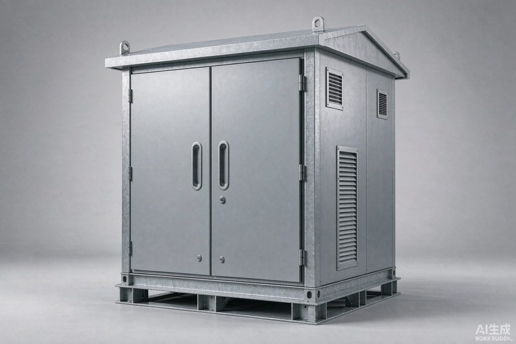 Prefabricated compact box-type substation kiosk (product rendering)