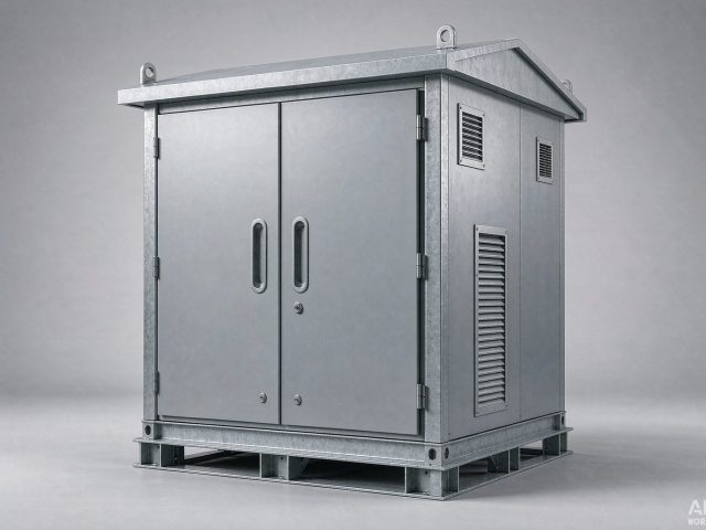 Prefabricated compact box-type substation kiosk (product rendering)