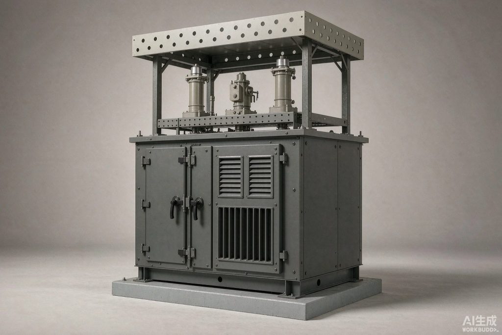 Outdoor step-up substation enclosure for solar and wind plants (product rendering)