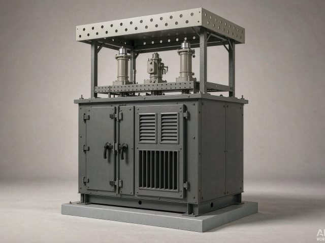 Outdoor step-up substation enclosure for solar and wind plants (product rendering)