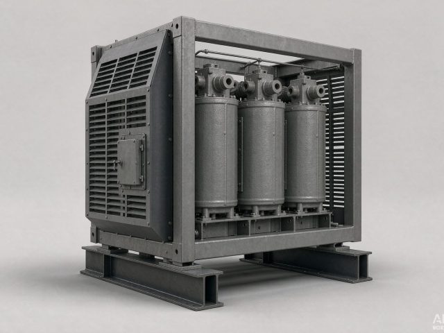 Rugged dry-type transformer for mining duty (product rendering)