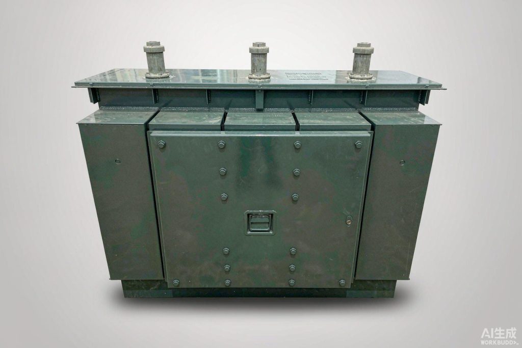 Low-profile pad-mounted oil-immersed distribution transformer (product rendering)