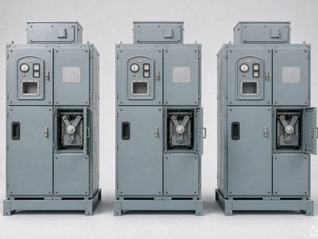 Medium-voltage metal-clad switchgear lineup (product rendering)